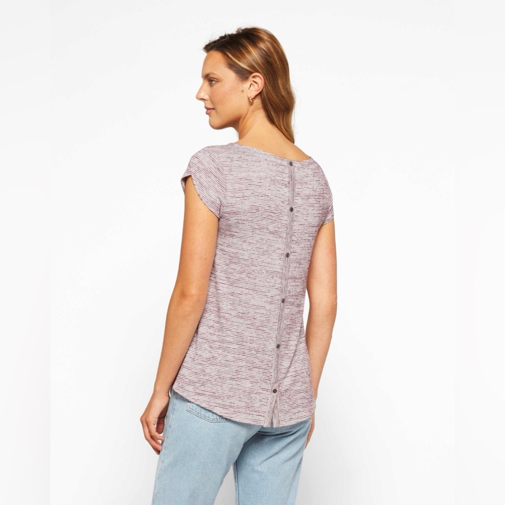 Market & Spruce Bravyan Button Back Detail Knit Tee